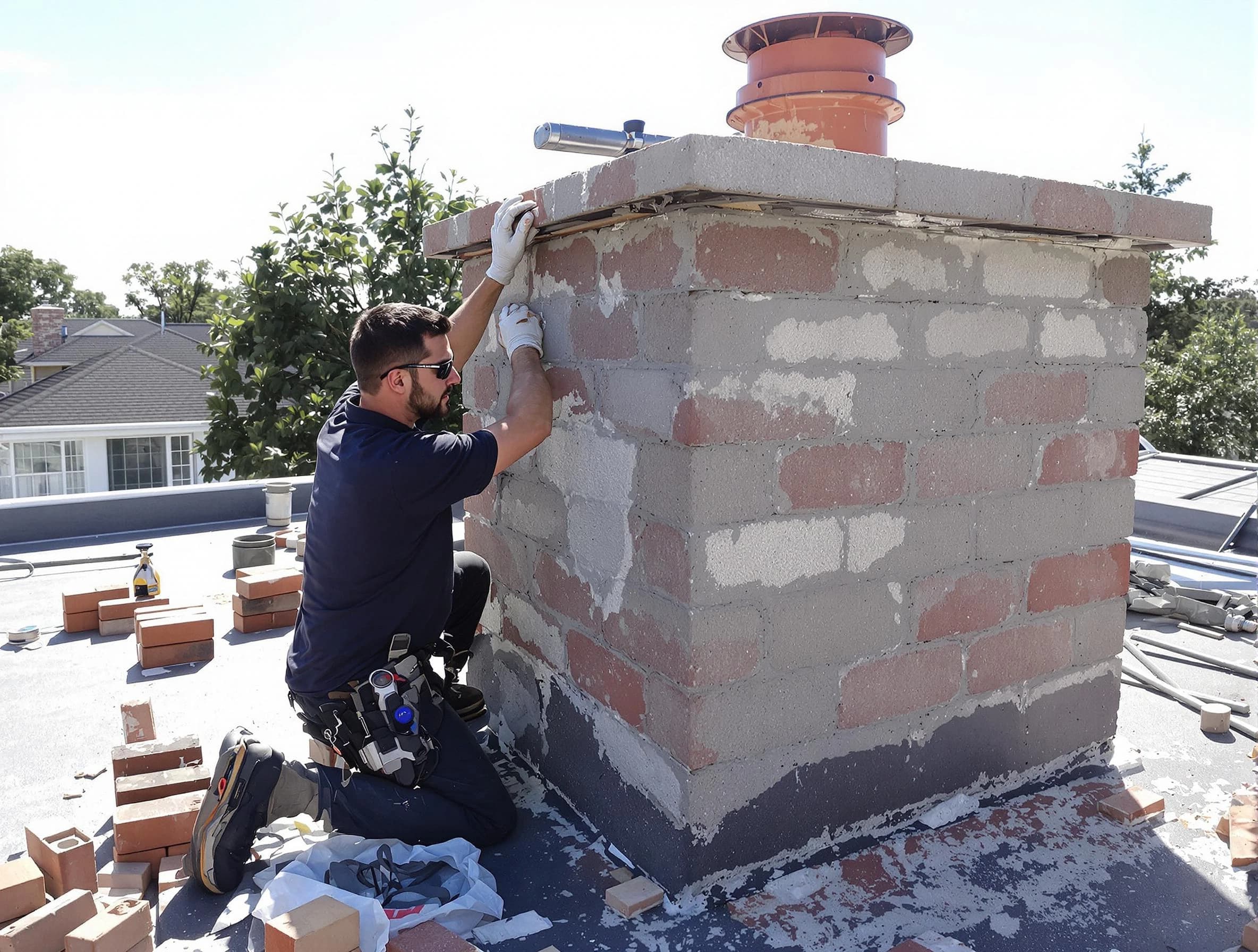 Advanced chimney repair process by Warr Acres Chimney Sweep in Warr Acres, OK